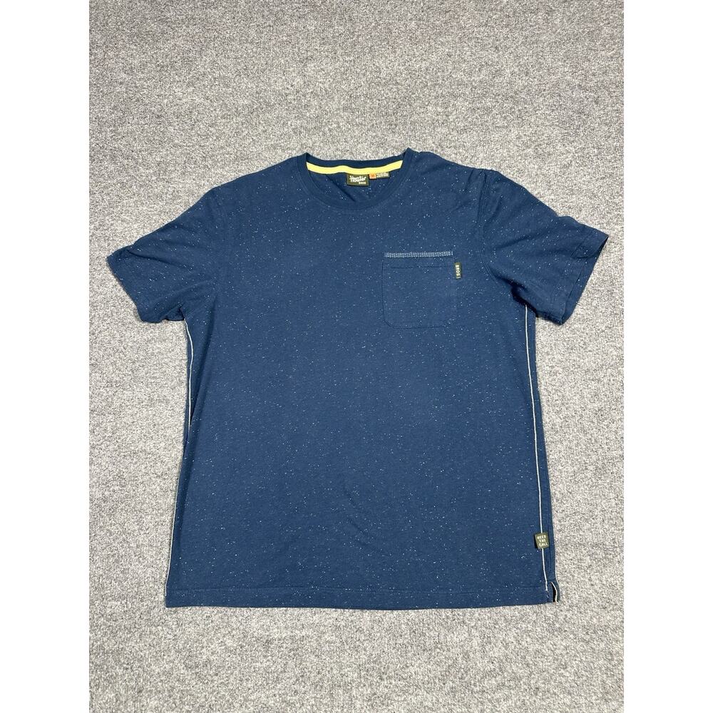 Howler Bros Mens Shirt MEDIUM Blue Short Sleeve Cotton Blend